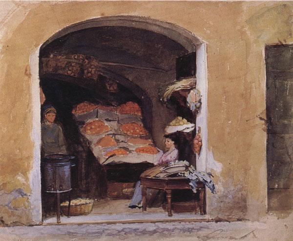 John William Waterhouse An Italian Produce Shop China oil painting art